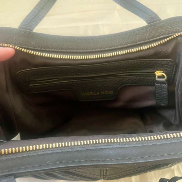 Isabella Fiore Black Leather Purse with Tassel Detail – 13x8.5” - Picture 5 of 9